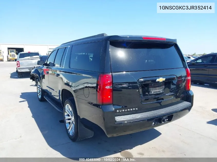 2018 Chevrolet Suburban Ls VIN: 1GNSCGKC3JR352414 Lot: 40493040