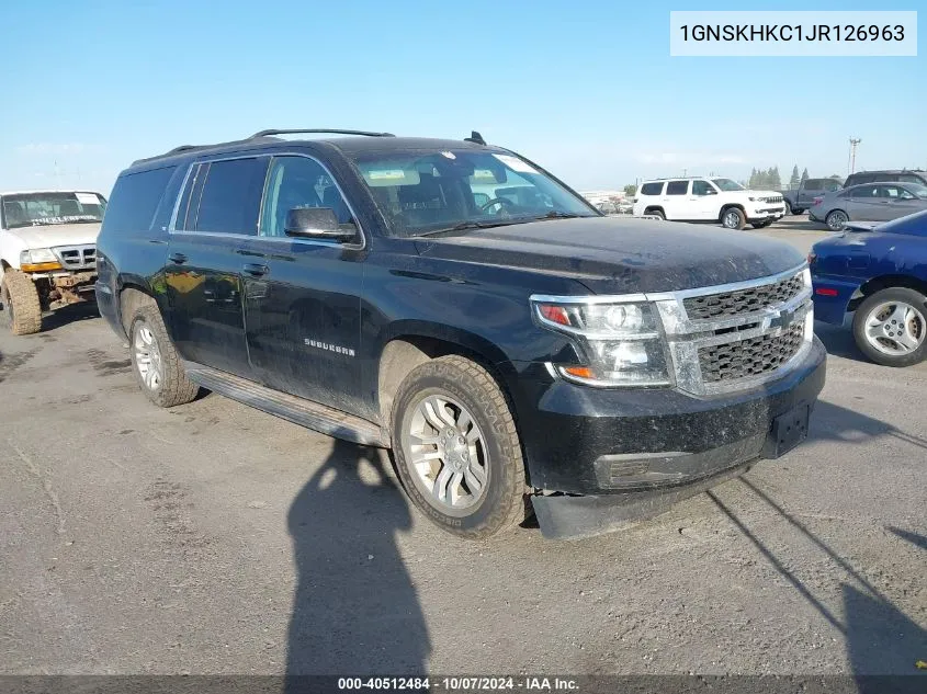 2018 Chevrolet Suburban K1500 Lt VIN: 1GNSKHKC1JR126963 Lot: 40512484