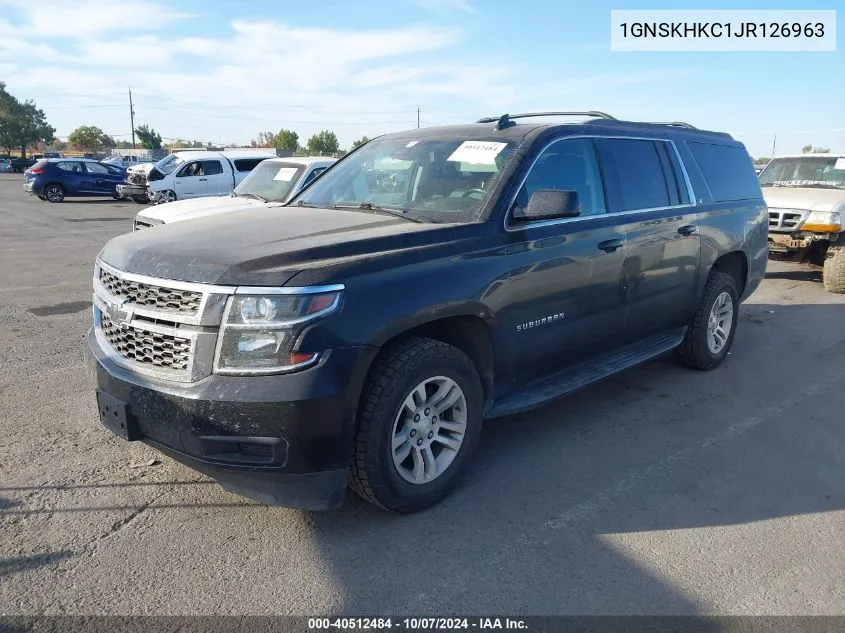 1GNSKHKC1JR126963 2018 Chevrolet Suburban K1500 Lt