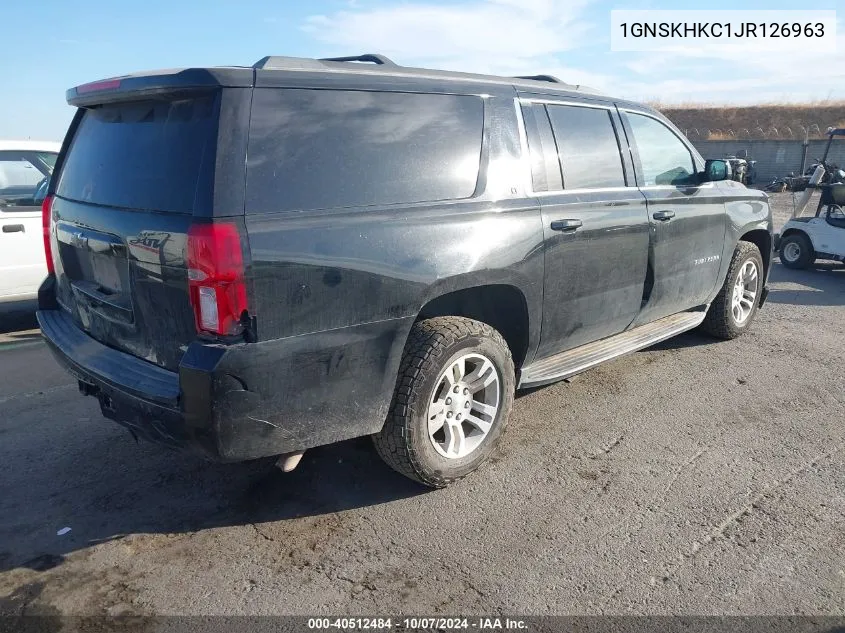 2018 Chevrolet Suburban K1500 Lt VIN: 1GNSKHKC1JR126963 Lot: 40512484