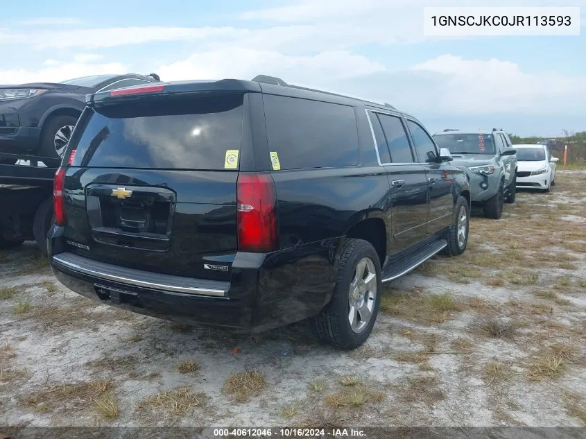 2018 Chevrolet Suburban Premier VIN: 1GNSCJKC0JR113593 Lot: 40612046