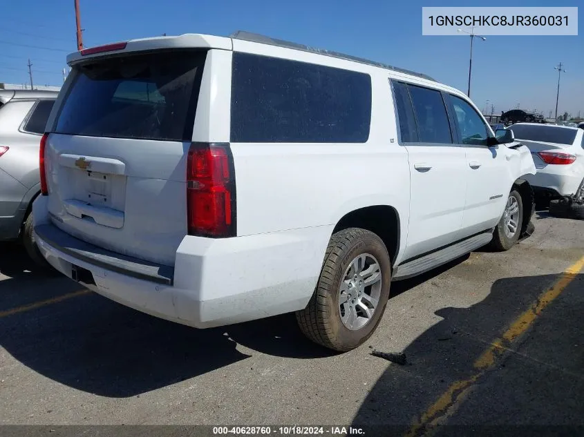 2018 Chevrolet Suburban Lt VIN: 1GNSCHKC8JR360031 Lot: 40628760