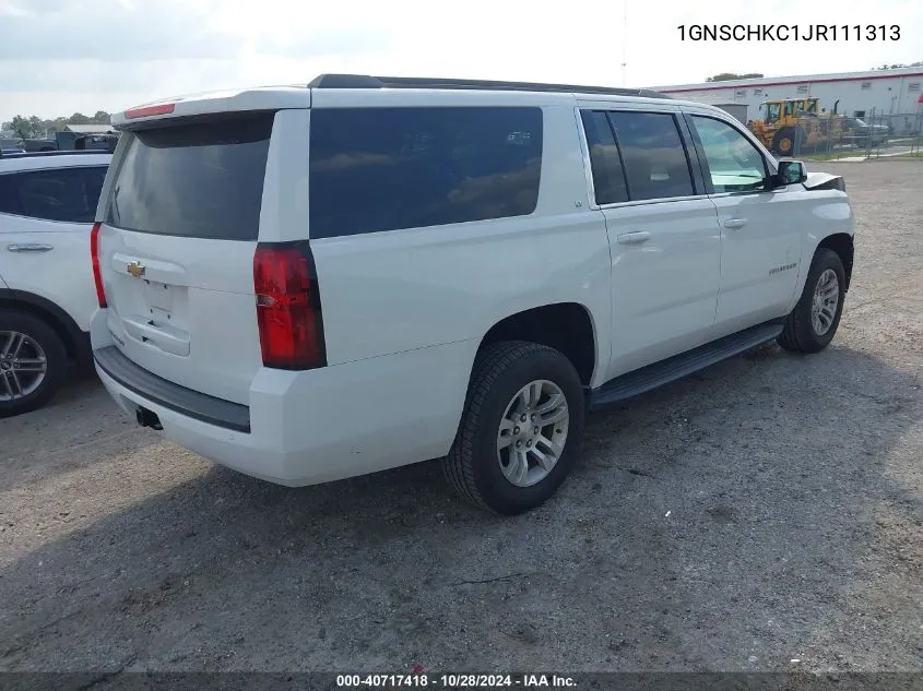 2018 Chevrolet Suburban Lt VIN: 1GNSCHKC1JR111313 Lot: 40717418