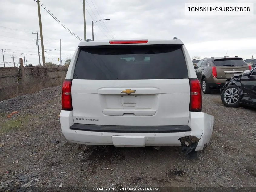 2018 Chevrolet Suburban Lt VIN: 1GNSKHKC9JR347808 Lot: 40737198