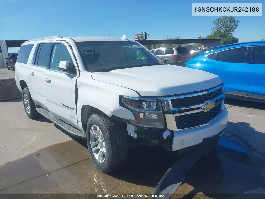 2018 Chevrolet Suburban Lt VIN: 1GNSCHKCXJR242188 Lot: 40765389