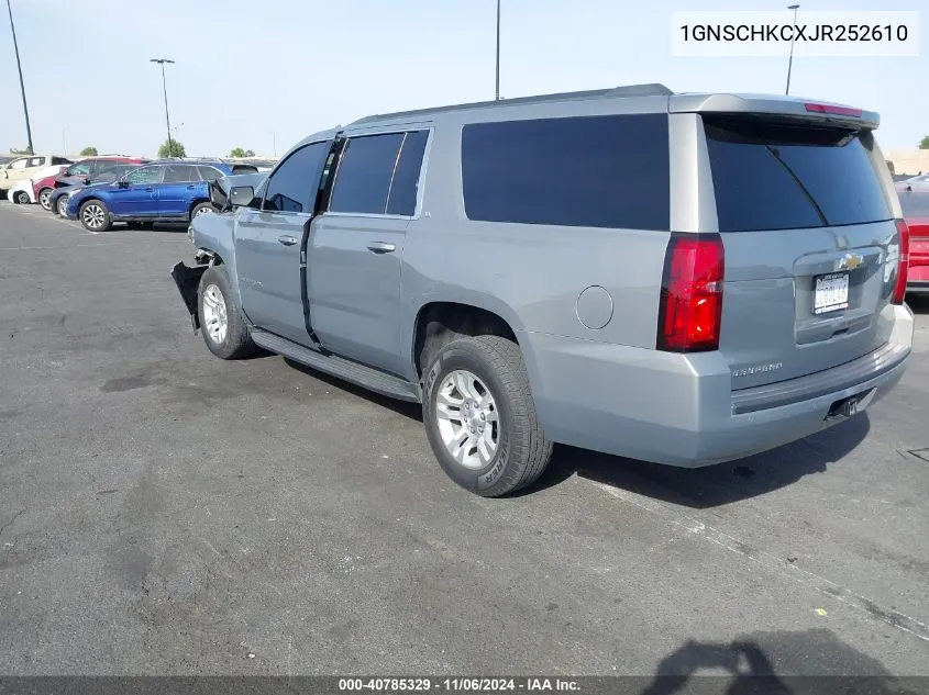 2018 Chevrolet Suburban Lt VIN: 1GNSCHKCXJR252610 Lot: 40785329