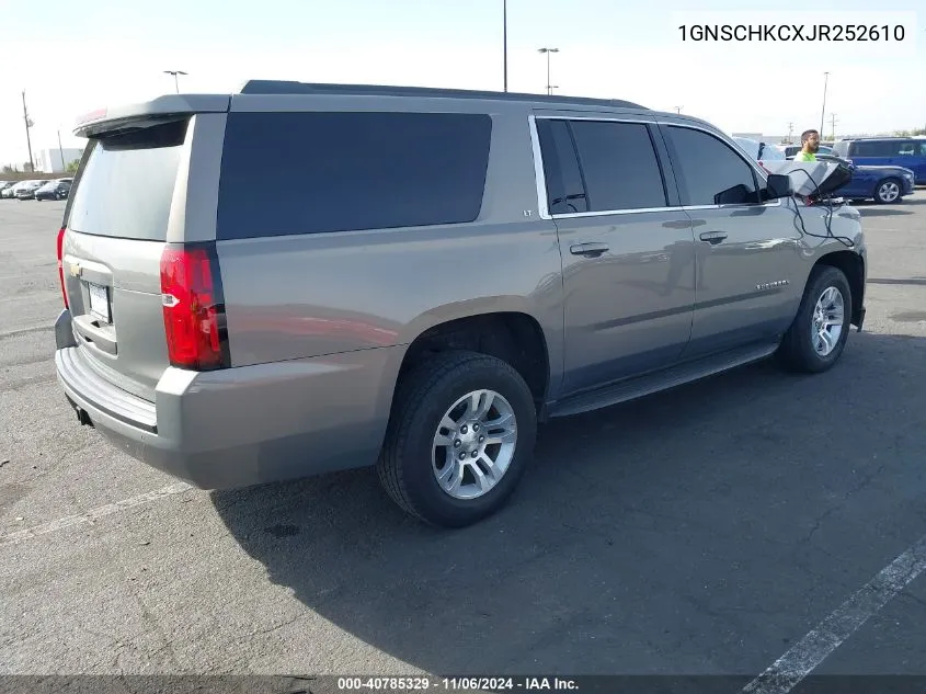 2018 Chevrolet Suburban Lt VIN: 1GNSCHKCXJR252610 Lot: 40785329