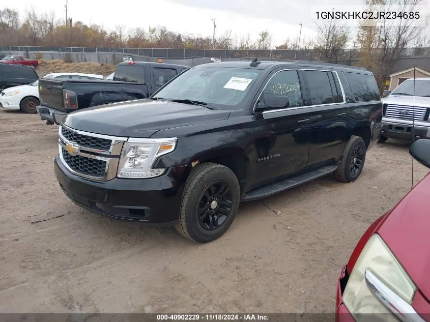 2018 Chevrolet Suburban Lt VIN: 1GNSKHKC2JR234685 Lot: 40902229