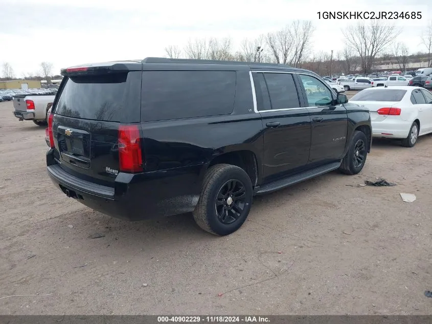 2018 Chevrolet Suburban Lt VIN: 1GNSKHKC2JR234685 Lot: 40902229