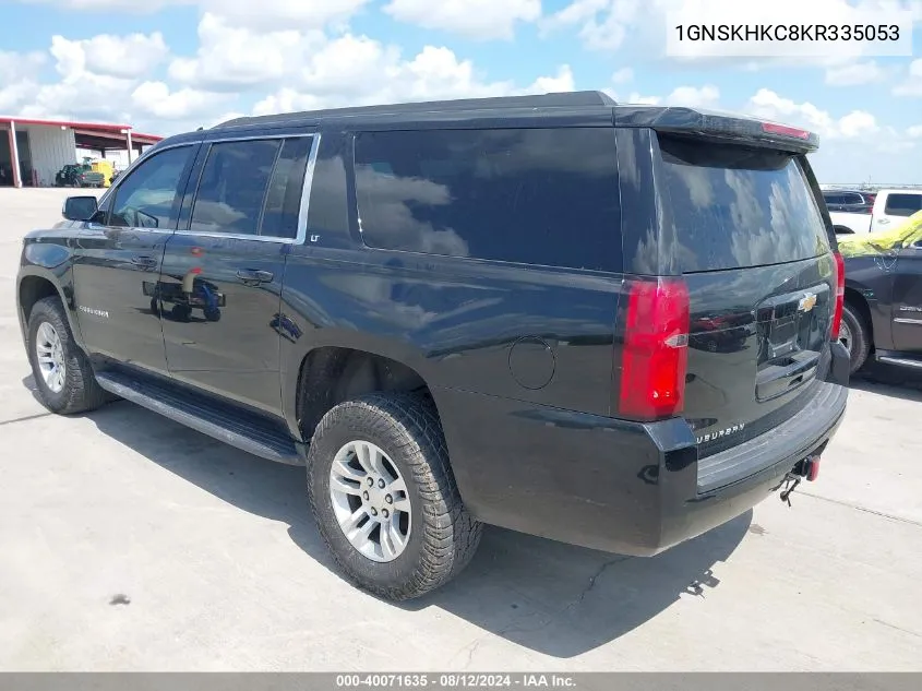 2019 Chevrolet Suburban Lt VIN: 1GNSKHKC8KR335053 Lot: 40071635