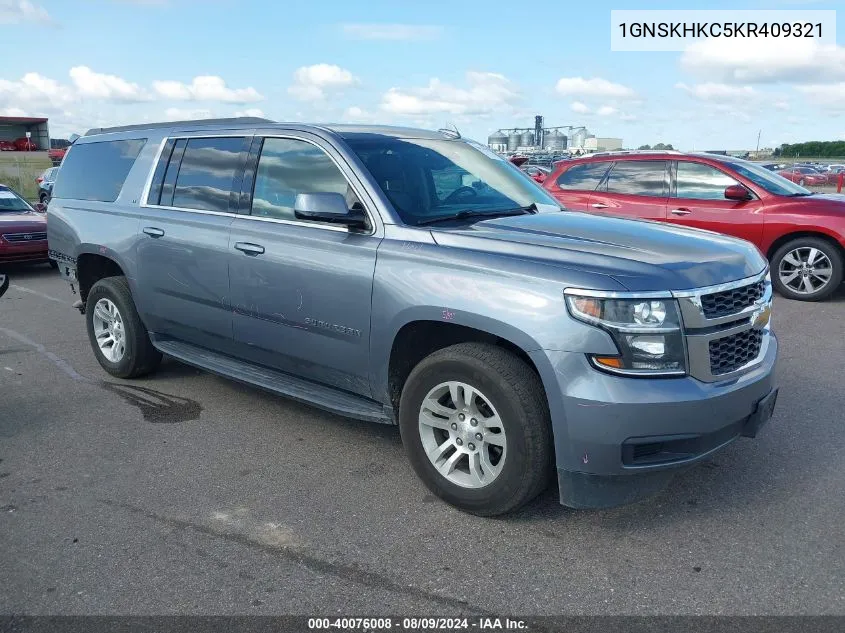 2019 Chevrolet Suburban Lt VIN: 1GNSKHKC5KR409321 Lot: 40076008