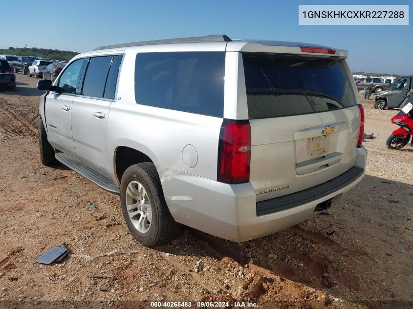 2019 Chevrolet Suburban Lt VIN: 1GNSKHKCXKR227288 Lot: 40265483