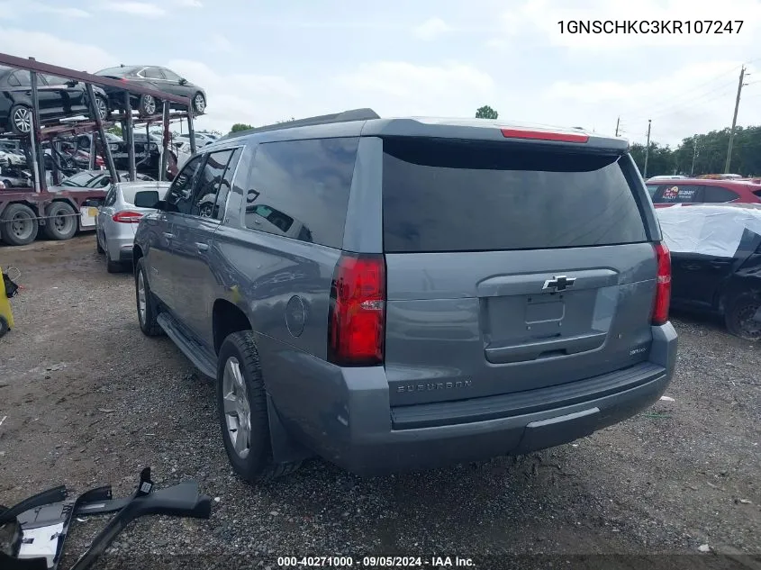 2019 Chevrolet Suburban Lt VIN: 1GNSCHKC3KR107247 Lot: 40271000