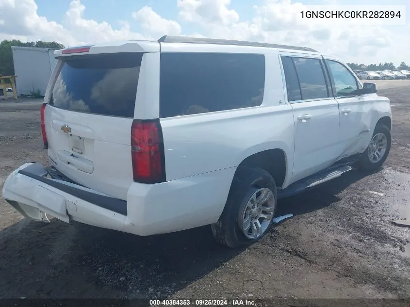 2019 Chevrolet Suburban Lt VIN: 1GNSCHKC0KR282894 Lot: 40384353