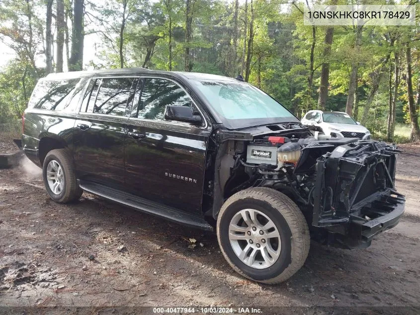 2019 Chevrolet Suburban Lt VIN: 1GNSKHKC8KR178429 Lot: 40477944