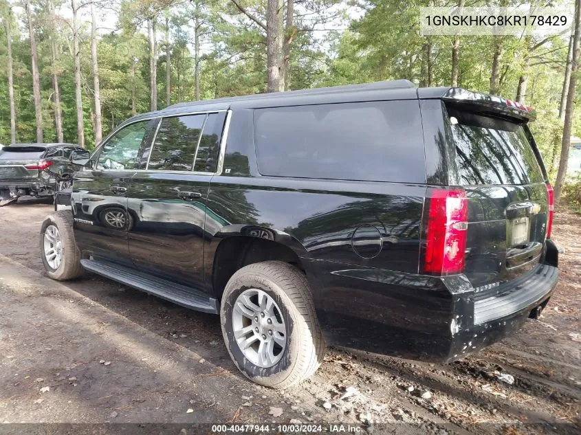 2019 Chevrolet Suburban Lt VIN: 1GNSKHKC8KR178429 Lot: 40477944