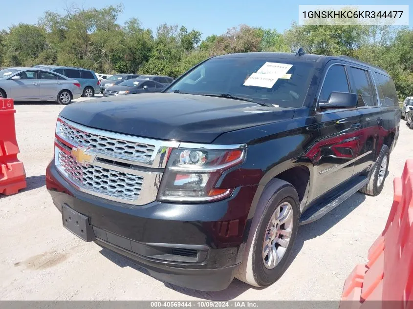 2019 Chevrolet Suburban Lt VIN: 1GNSKHKC6KR344477 Lot: 40569444