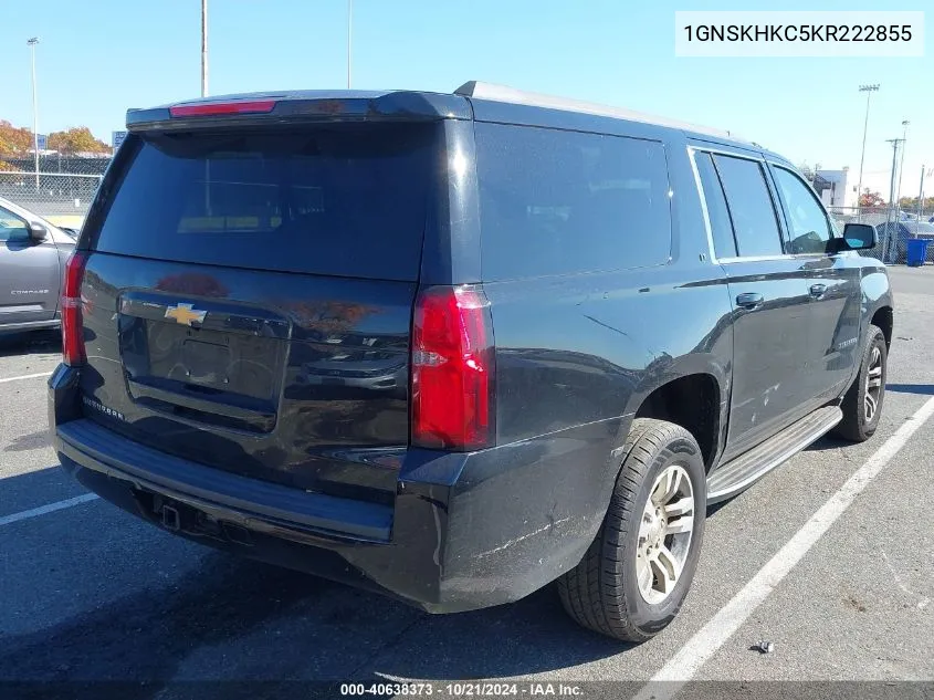 2019 Chevrolet Suburban Lt VIN: 1GNSKHKC5KR222855 Lot: 40638373