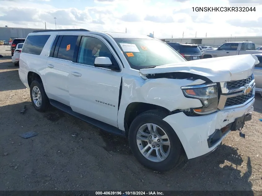 2019 Chevrolet Suburban Lt VIN: 1GNSKHKC3KR332044 Lot: 40639196