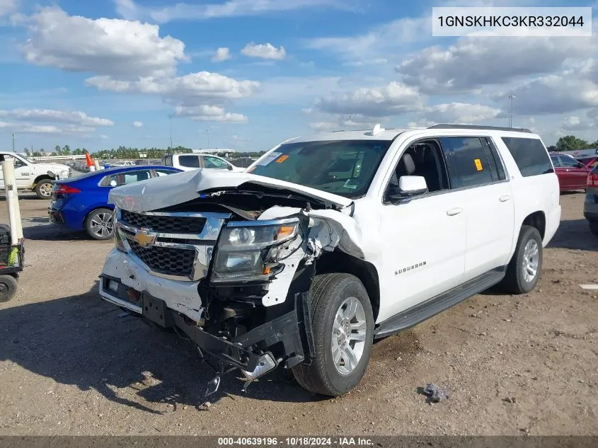 2019 Chevrolet Suburban Lt VIN: 1GNSKHKC3KR332044 Lot: 40639196