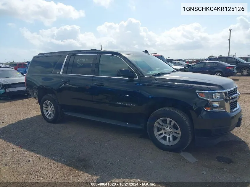 2019 Chevrolet Suburban C1500 Lt VIN: 1GNSCHKC4KR125126 Lot: 40641329