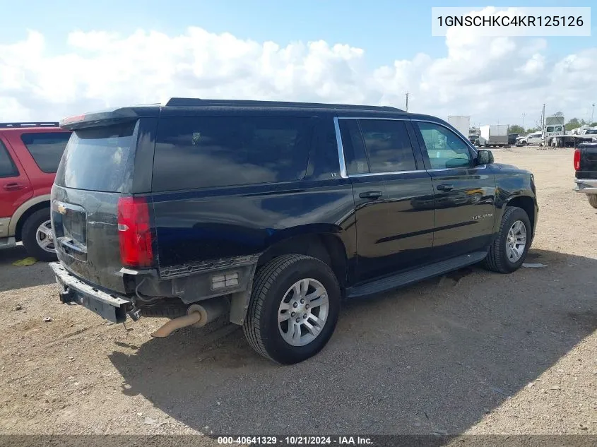 2019 Chevrolet Suburban C1500 Lt VIN: 1GNSCHKC4KR125126 Lot: 40641329