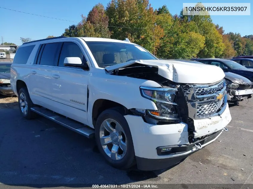 2019 Chevrolet Suburban K1500 Lt VIN: 1GNSKHKC6KR353907 Lot: 40647031