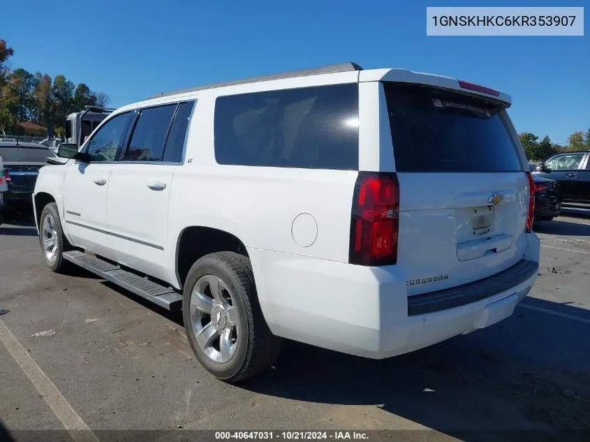 2019 Chevrolet Suburban K1500 Lt VIN: 1GNSKHKC6KR353907 Lot: 40647031