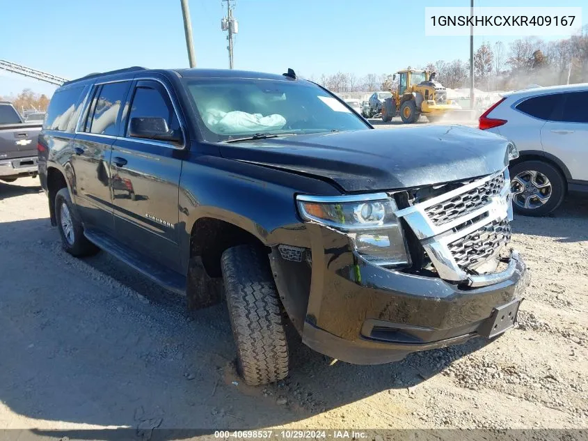 2019 Chevrolet Suburban Lt VIN: 1GNSKHKCXKR409167 Lot: 40698537