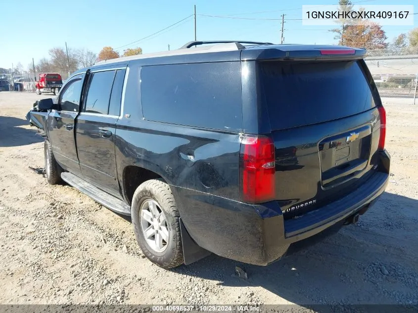 2019 Chevrolet Suburban Lt VIN: 1GNSKHKCXKR409167 Lot: 40698537