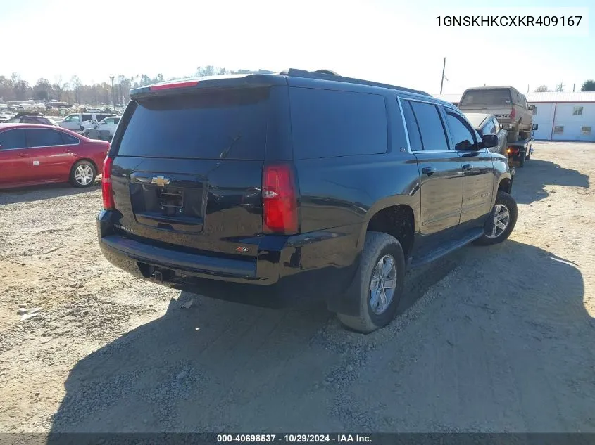 2019 Chevrolet Suburban Lt VIN: 1GNSKHKCXKR409167 Lot: 40698537