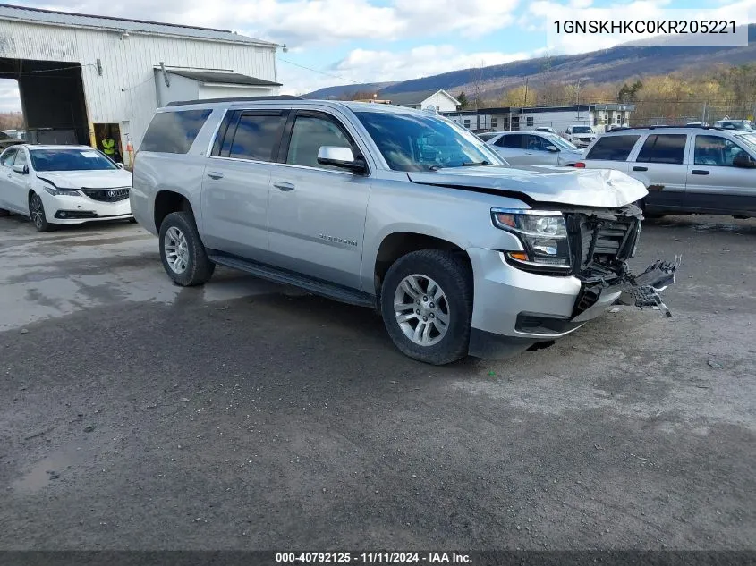 2019 Chevrolet Suburban Lt VIN: 1GNSKHKC0KR205221 Lot: 40792125