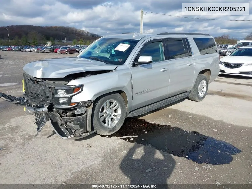 2019 Chevrolet Suburban Lt VIN: 1GNSKHKC0KR205221 Lot: 40792125