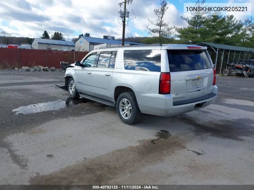 2019 Chevrolet Suburban Lt VIN: 1GNSKHKC0KR205221 Lot: 40792125