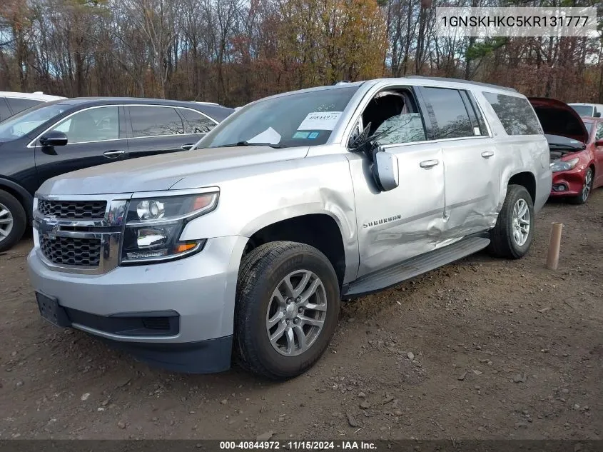 2019 Chevrolet Suburban Lt VIN: 1GNSKHKC5KR131777 Lot: 40844972