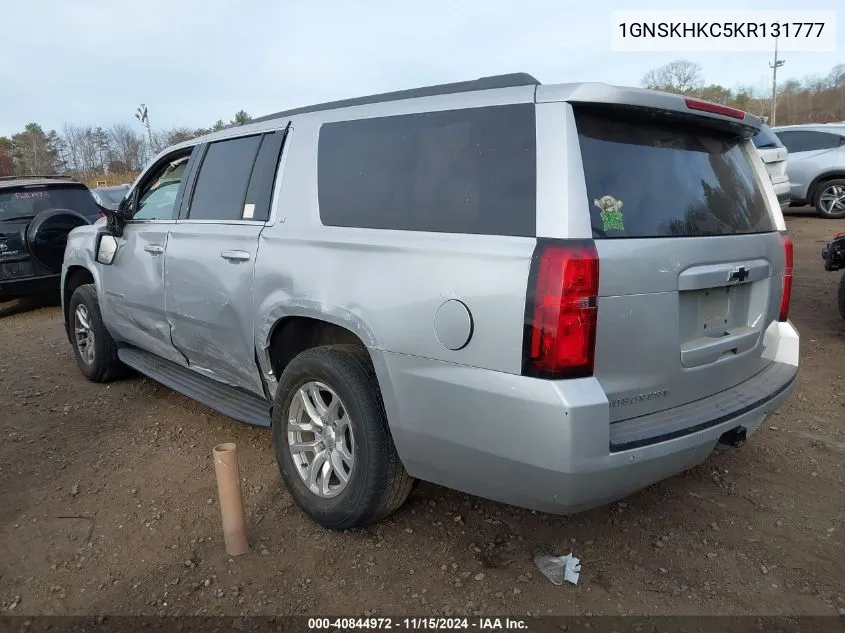 2019 Chevrolet Suburban Lt VIN: 1GNSKHKC5KR131777 Lot: 40844972