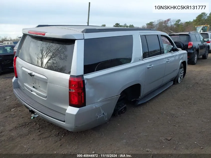 2019 Chevrolet Suburban Lt VIN: 1GNSKHKC5KR131777 Lot: 40844972