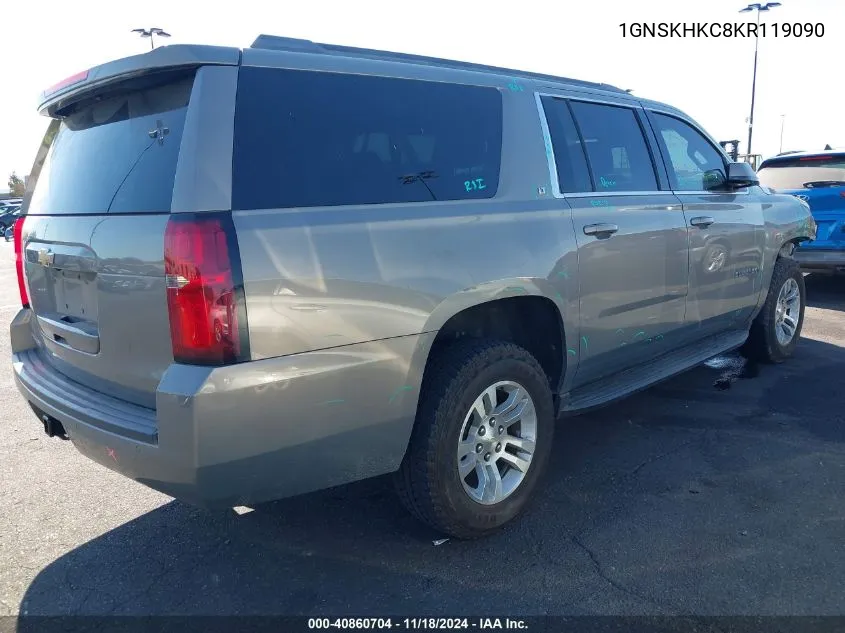 2019 Chevrolet Suburban Lt VIN: 1GNSKHKC8KR119090 Lot: 40860704