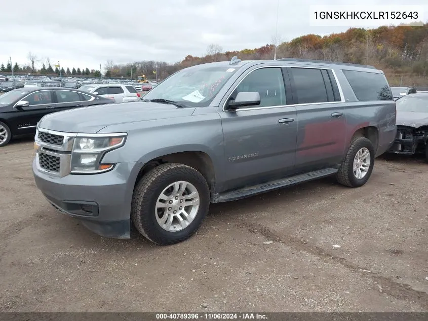 2020 Chevrolet Suburban 4Wd Lt VIN: 1GNSKHKCXLR152643 Lot: 40789396