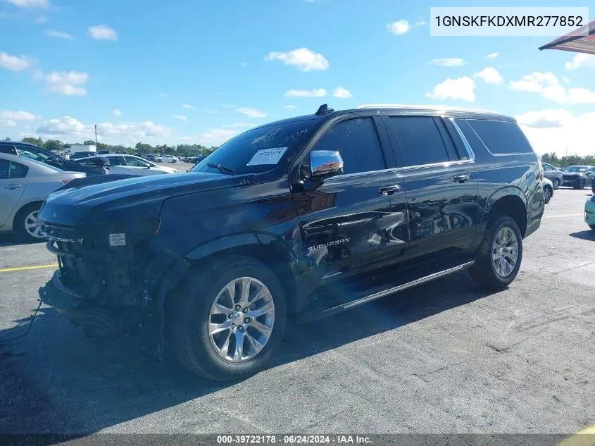 2021 Chevrolet Suburban 4Wd Premier VIN: 1GNSKFKDXMR277852 Lot: 39722178