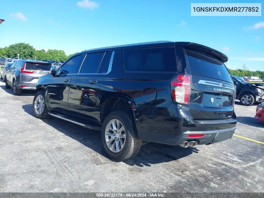 2021 Chevrolet Suburban 4Wd Premier VIN: 1GNSKFKDXMR277852 Lot: 39722178