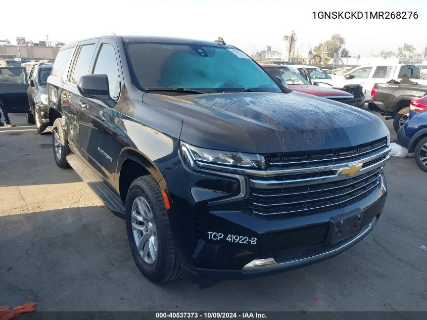 2021 Chevrolet Suburban 4Wd Lt VIN: 1GNSKCKD1MR268276 Lot: 40537373