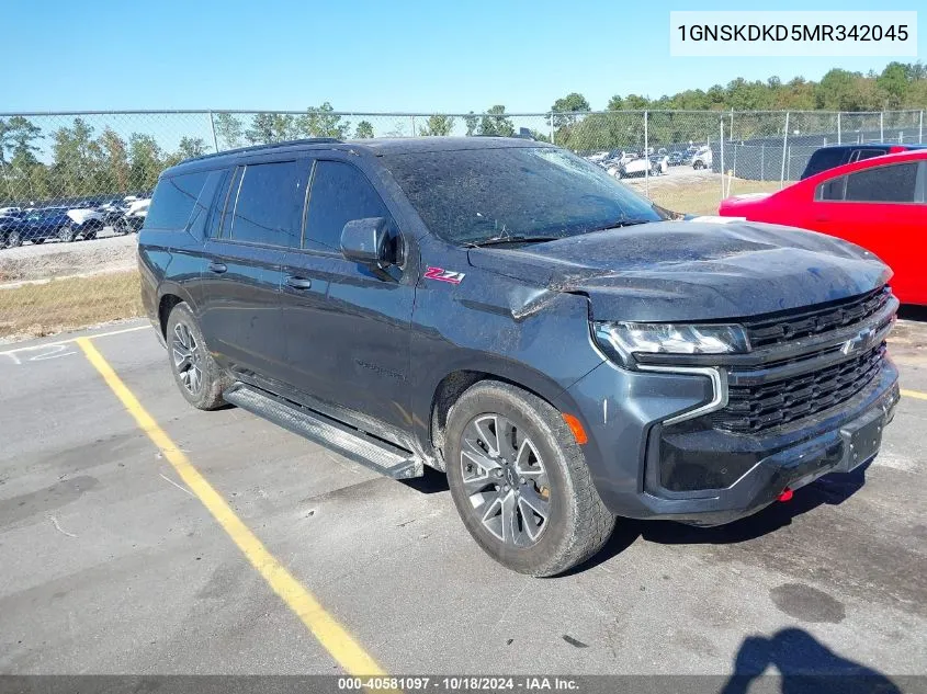 2021 Chevrolet Suburban 4Wd Z71 VIN: 1GNSKDKD5MR342045 Lot: 40581097