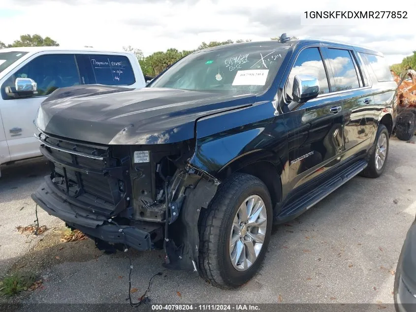 2021 Chevrolet Suburban 4Wd Premier VIN: 1GNSKFKDXMR277852 Lot: 40798204