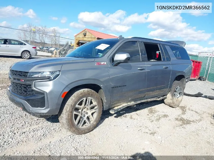 2021 Chevrolet Suburban 4Wd Z71 VIN: 1GNSKDKD2MR366562 Lot: 40815968