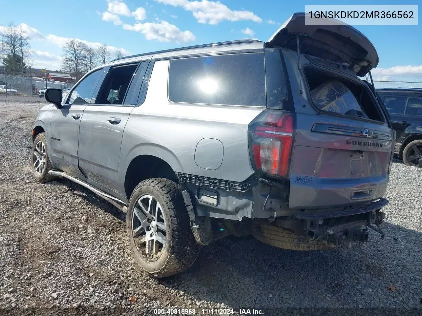 2021 Chevrolet Suburban 4Wd Z71 VIN: 1GNSKDKD2MR366562 Lot: 40815968