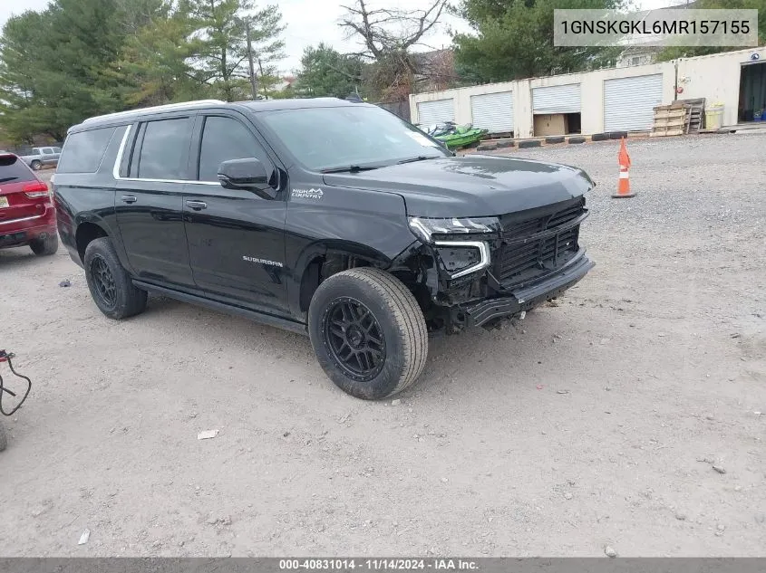 2021 Chevrolet Suburban 4Wd High Country VIN: 1GNSKGKL6MR157155 Lot: 40831014