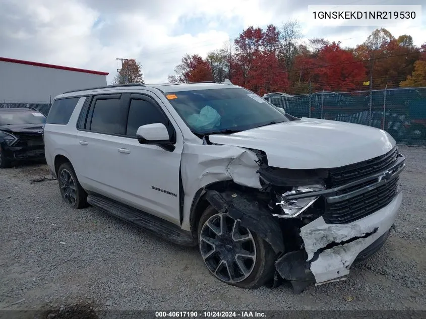 2022 Chevrolet Suburban K1500 Rst VIN: 1GNSKEKD1NR219530 Lot: 40617190