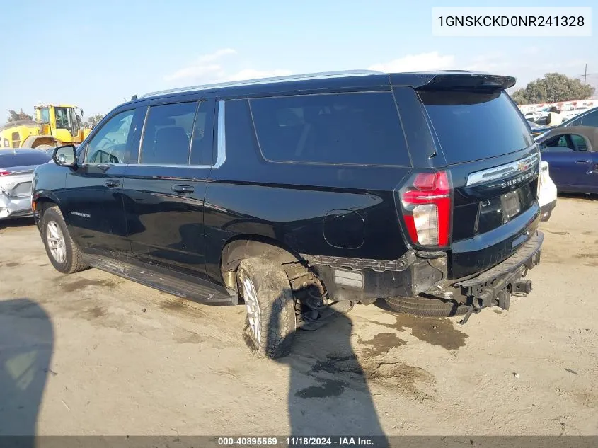 2022 Chevrolet Suburban 4Wd Lt VIN: 1GNSKCKD0NR241328 Lot: 40895569