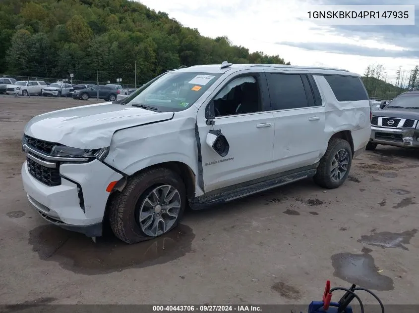 2023 Chevrolet Suburban 4Wd Ls VIN: 1GNSKBKD4PR147935 Lot: 40443706